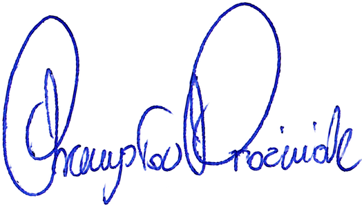 Przemysław Drożniak's signature