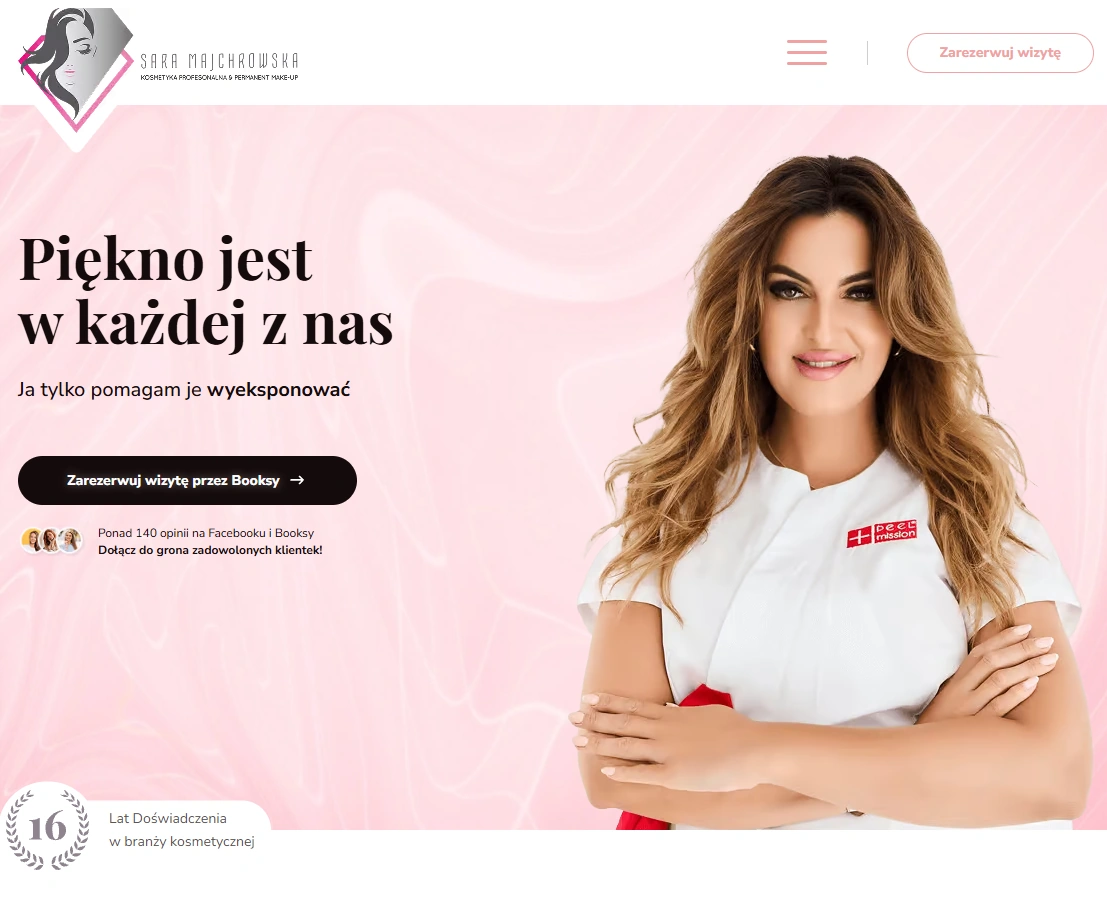 Realizacja saramajchrowska.pl - widok tablet