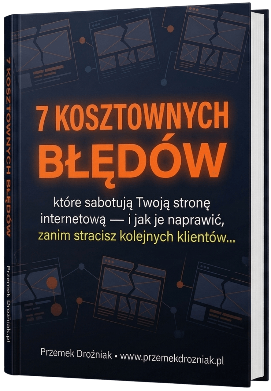 Okładka poradnika 7 kosztownych błędów na stronie